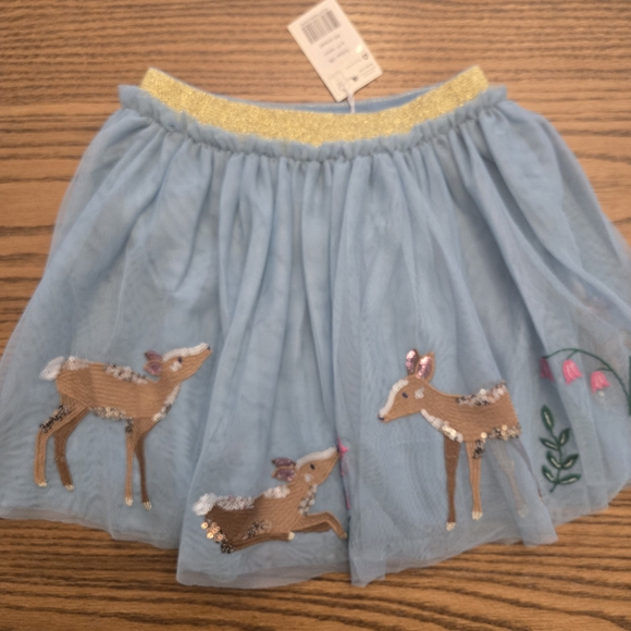 Boden Blue Skirt with Deer Embroidery - Picture 2 of 9